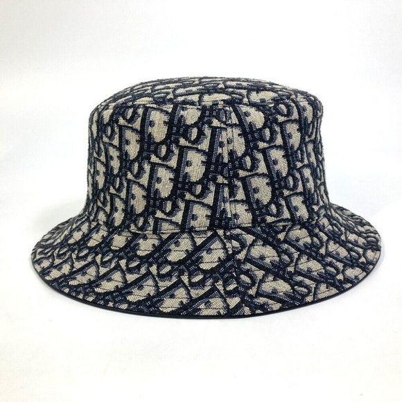 AUTHENTICITY GUARANTEED Christian Dior Oblique bucket Bob hat hat - Picture 2 of 11